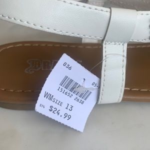 Ladies white sandals